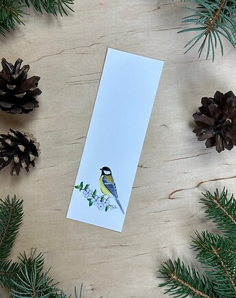 Zakładka z sikorką bogatką, mavipoppy art