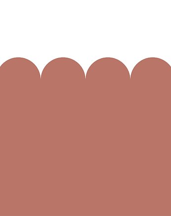 Naklejka  Scallop border Terracota 100, OKAZJE - Prezent na Baby shower