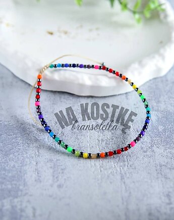 Kolory Tęczy na kostkę, bransoletka na nogę, Mosca