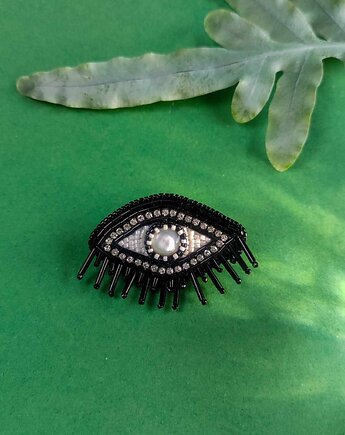 Broszka oko małe z masą perłową, Iwona Bator Design