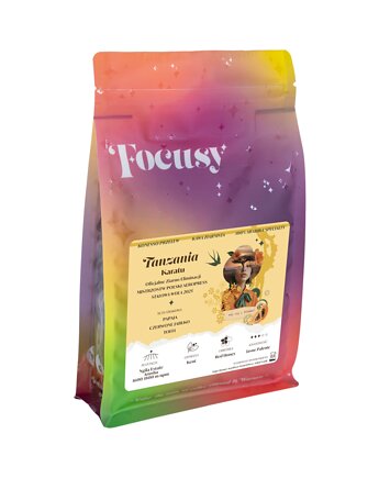 Kawa ziarnista TANZANIA KARATU  słodko-owocowy przelew 250 g, Focusy