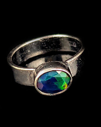 Pierścionek Czarny opal r. 14, Pracownia Neores