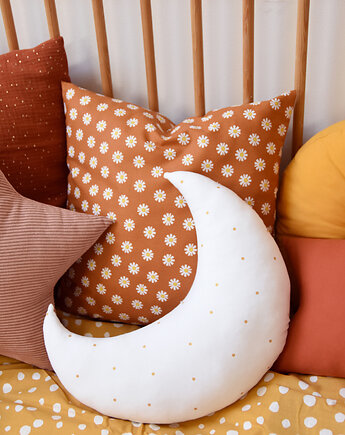Poduszka w kształcie księżyca w złote kropeczki, JOBUKO