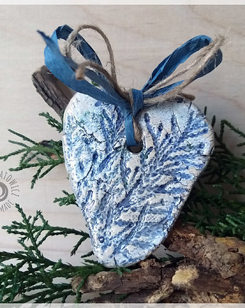 Ceramiczne niebieskie serce - zawieszka, Bea Fine Arts