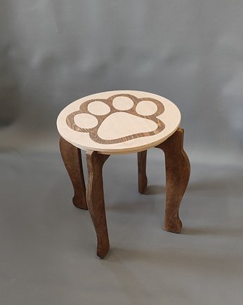 Taboret śmieszny, stołek dla dzieci, stołek dla dorosłych - łapa, AdarusDesign