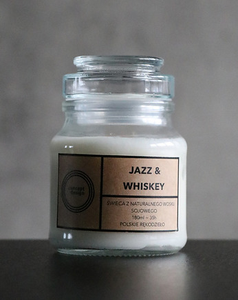 Świeca z wosku sojowego Jazz & Whisky, Concept Design