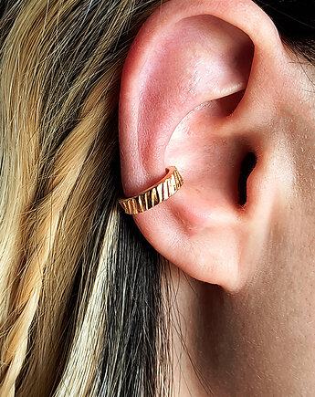 Nausznica LUCKY Gold srebro pozłacane, ZIĘBA