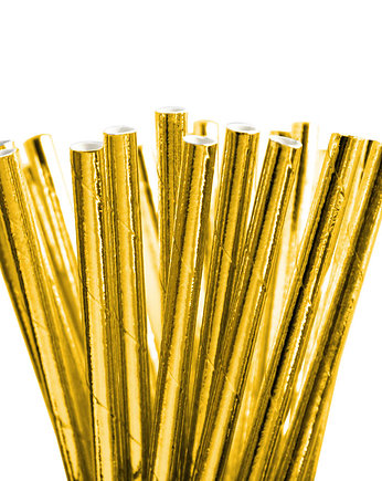 Słomki złote metalizowane, PAKOWANIE PREZENTÓW - Papier do pakowani