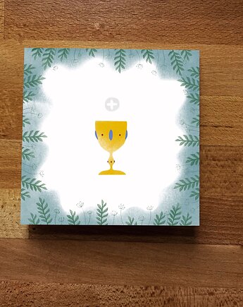 Kartka Komunijna Kielich, Mary in a bubble