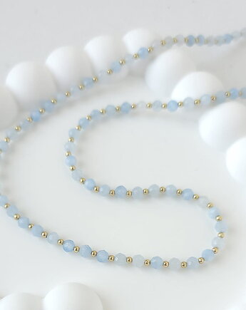 Naszyjnik z kamieni naturalnych: akwamaryn, MYNESS