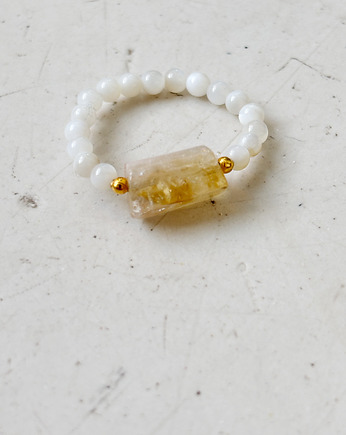 Pierścionek elastyczny Cytryn, Chmolowska Jewellery