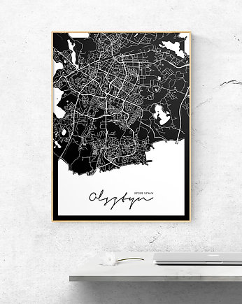 Plakat Olsztyn mapa, Peszkowski Graphic