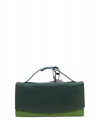 Portfel damski skórzany ze skrawków rączka dużo przegródek eko OLIVKA, Olivka Warsaw