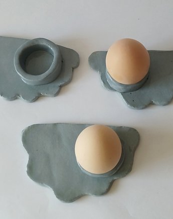 Komplet 3 podstawek na jajka chmurki, Kaśka Keller
