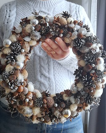 Świąteczny wianek naturalny, Mudryk Viktoria Dried Flowers