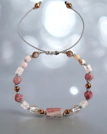 SELF LOVE - amulet - RODOCHROZYT, rodonit, opal, k.górski,  k.różowy, kaktusia