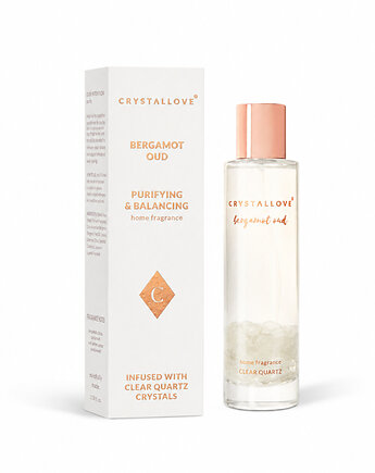 CRYSTALLOVE Bergamot Oud & Clear Quartz Mgiełka Zapachowa do Wnętrz 100 ml, CRYSTALLOVE