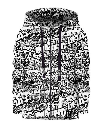 Bluza Zamek Dziewczynka DR.CROW Graffiti bw, DrCrow
