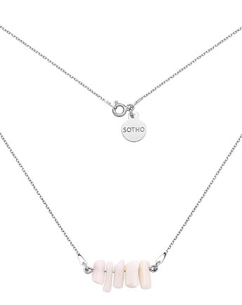 Srebrny naszyjnik z koralem naturalnym, SOTHO