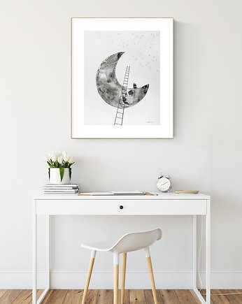 Grafika 40X50 cm wykonana ręcznie, MiniMalArt