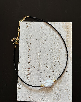 Naszyjnik Onyks z perłą, Chmolowska Jewellery