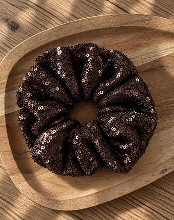 Time to Shine - choco / scrunchie zero waste, Bohemian Soul atelier by M.