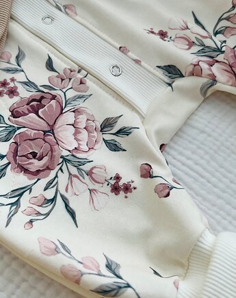 Jasny kombinezon dresowy dla dziewczynki w kwiaty, Pulcino shop