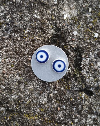 Kolczyki ceramiczne Bolesławiec, biżuteria z talerzy