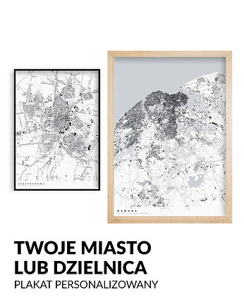 Plakat Dowolne miasto - mapa na zamówienie, PLAKATY GEOMETRYCZNE