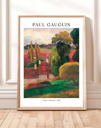 PLAKAT wystawowy, Paul Gauguin, kolorowy obraz, black dot studio