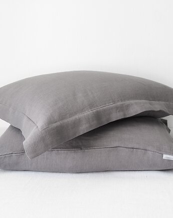 Lniana Poszewka Z Listwą TRUE GRAY, so linen!