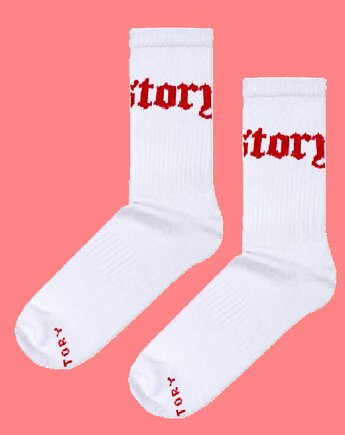 Skarpetki Froty Soxstory All Red Gothic On White, Soxstory