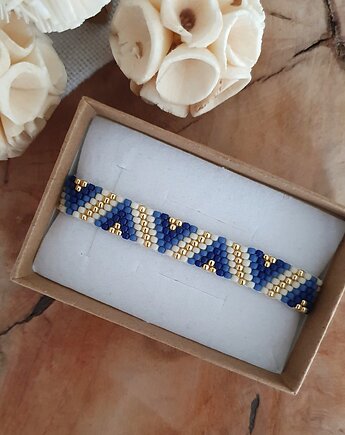 Bransoletka w odcieniach koloru niebieskiego, LEI handmade 