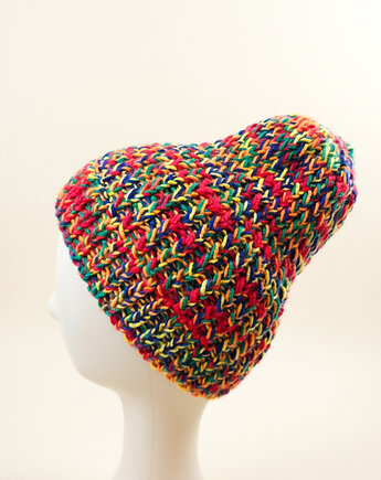 6917 Czapka Dzianinowa "Rainbow Confetti" - Idealna na Jesień/Zimę, kama4you
