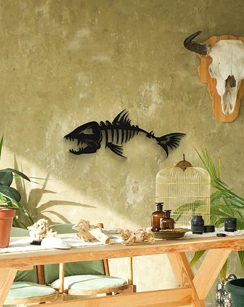 Ryba szkielet - dekoracja na ścianę - prezent dla rybaka, Printerior