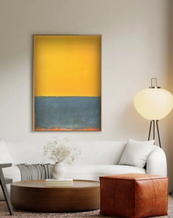 PLAKAT abstrakcyjny Rothko kolorowa abstrakcja żółta niebieska, black dot studio