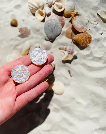 Kolczyki DOTS z masą perłową, Cuksy Jewellery
