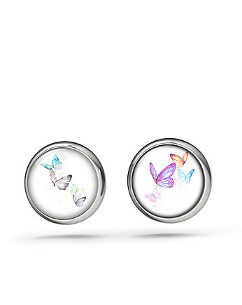 Kolczyki sztyfty - Motyle - mini, yenoo