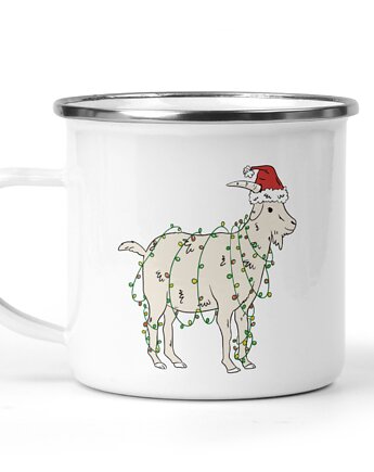 Świąteczny kubek metalowy koza, Kreatywny Warsztat