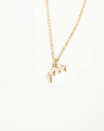 Gold Plated Tiny Fox Necklace, Le Boho Bleu