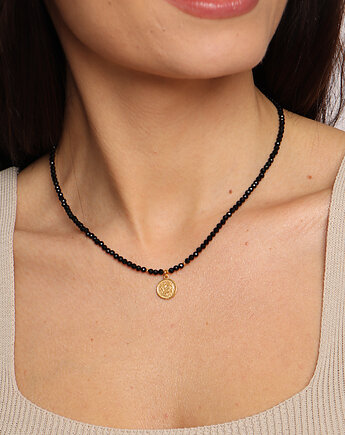 Naszyjnik z kamieni naturalnych Czarny Turmalin z zawieszką, Bring Biżuteria