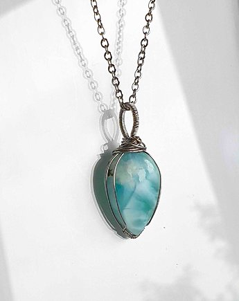 Larimar- naszyjnik z kamieniem naturalnym, Kamienie Karoliny