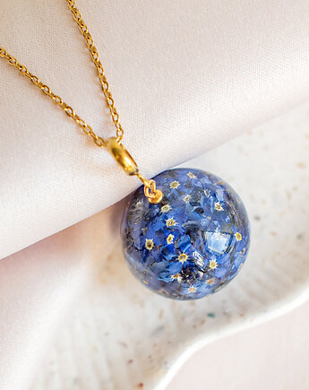 Wisiorek z niezapominajkami, nature gift