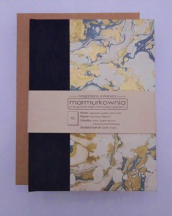 Notes w kropki A5 Ręcznie wykonany, 200 stron, marmurkownia