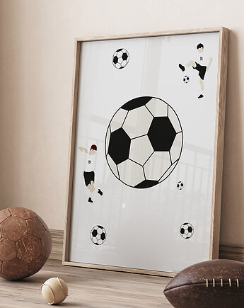 Plakat dla dzieci White Soccer, Humpty Dumpty Room Decoration