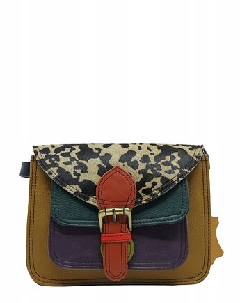 Skórzana torebka damska regulowany pasek oryginalna listonoszka eko OLIVKA, Olivka Warsaw