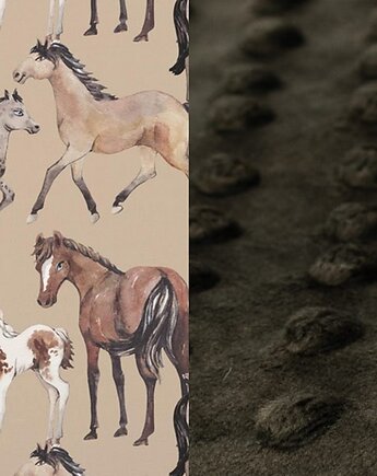 WYJĄTKOWY koc _ narzuta _ KONIE_ 120x200 cm, MOJAMAJA