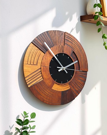 Zegar ścienny z Drewna - Cichy Mechanizmp, Clock Wood Studio