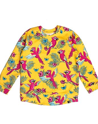 Bluza bez kaptura Żółta Papuga, mullido