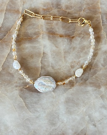 Bransoletka damska Cytryn i Perły, Chmolowska Jewellery